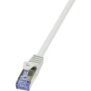 Síťový kabel RJ45 LogiLink CQ3021S, CAT 6A, S/FTP, 0.50 m, bílá