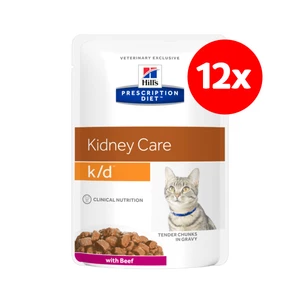 Hill´s Prescription Diet Feline k/d beef kapsička 12x85g