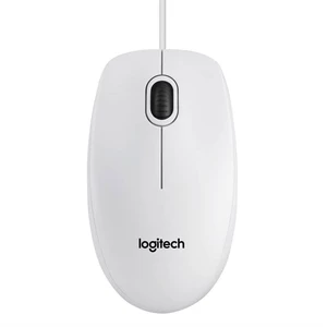 Myš Logitech B100 (910-003360) biela počítačová myš • optický senzor • rozlíšenie 800 DPI • 3 tlačidlá • bez nutnosti inštalovať softvér