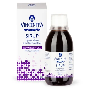 VINCENTKA Sirup s jitrocelem a mateřídouškou 200 ml