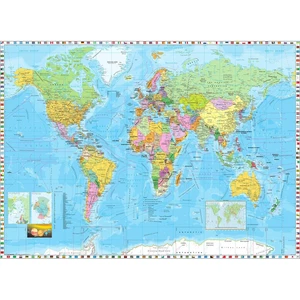 Dino Puzzle Mapa světa politická 1000 dílků