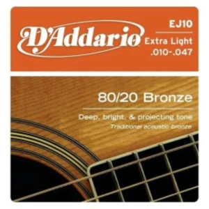 D'addario Ej10 Struny Do Gitary Akustycznej