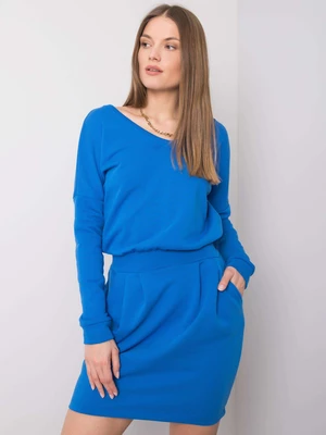 RUE PARIS Dark blue sweatshirt dress