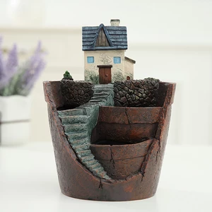 Cement Succulent Planter Flower Pot Basket For Bar Home Garden Succulen