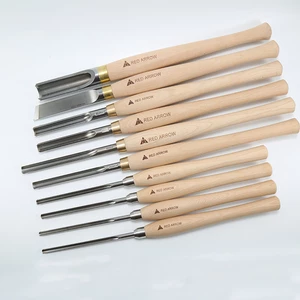 Red Arrow High Speed Steel Lathe Chisel Wood Turning Tool with Wood Handle Woodworking Tool