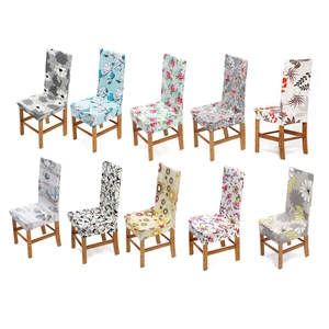 Elastic Dining Chair Cover Flowers Stretch Chair Seat Slipcover Office Computer Chair Protector Home Office Furniture De