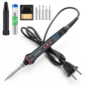 Handskit 90W LED Digital Soldering Iron Kit 110V/220V Adjust Temperature Electrical Soldering Iron 4 Wire Core Welding T