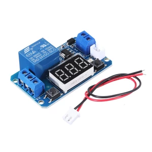 24V Trigger Time Delay Relay Module with LED Digital Display0-999s 0-999min 0-999H Work-delay/Delay-work