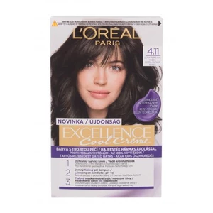 L´Oréal Paris Excellence Cool Creme 48 ml barva na vlasy pro ženy 4,11 Ultra Ash Brown na barvené vlasy; na všechny typy vlasů