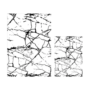 Súprava 2 bílo-čiernych kúpeľňových predložiek Mila Home Marble