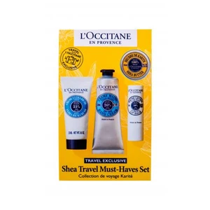 L´Occitane Shea Butter Travel Set darčeková kazeta Telový krém 20 ml + krém na ruky 30 ml + balzam na pery 2 g + telový balzam 10 ml pre ženy
