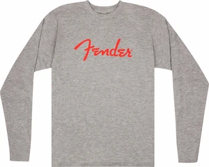 Fender T-shirt Spaghetti Logo LS Unisex Heather Gray L