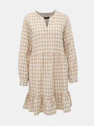 White beige plaid dress VERO MODA Kimi