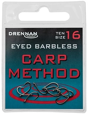 Drennan háčky bez protihrotu eyed carp method barbless - velikost 10