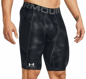 Under Armour Men's UA HG Armour Printed Long Shorts Black/White M Fitness kalhoty