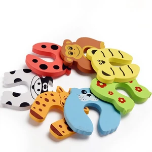 1/4/5/6Pcs Baby Door Stopper EVA Security Cabinet Locks Door Clip Children Restraints Safety Cartoon Animal Door Stop Cushion