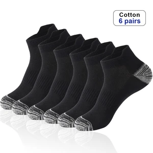 6 Pairs Men Ankle Socks floor sock Cotton Sports Socks Mesh Casual Athletic Summer Thin Cut Short High Quality Sokken Size 38-48