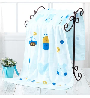 JY Pure cotton gauze double layer bath towel swimming beach towel quick drying soft absorbent thin style 220G 70*140CM