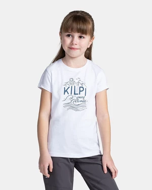 Biele detské tričko s potlačou Kilpi MALGA
