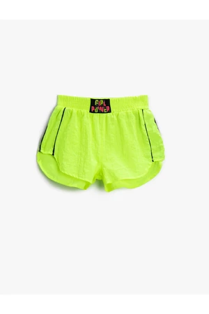 Koton Mini Shorts with Stripe Detail Elastic Waist.