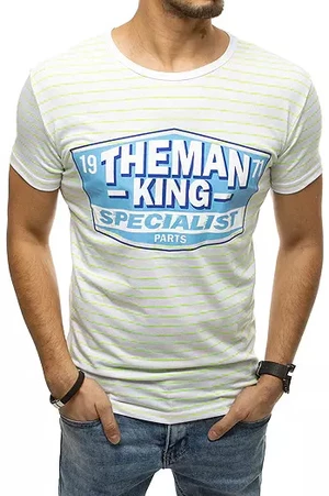 White men's T-shirt RX4396 with print
