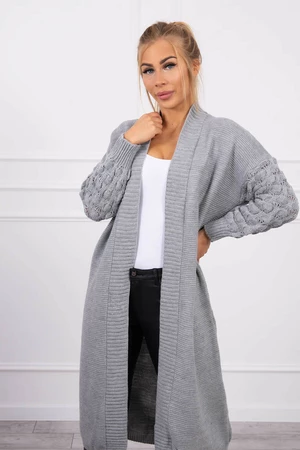 Sweater with bubbles on the sleeve gray