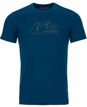 Ortovox 140 Cool Vintage Badge T-Shirt M Petrol Blue S Camiseta Camisa para exteriores