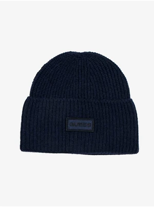 Dark Blue Men's Ribbed Beanie Guess - Men's