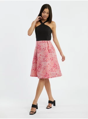 Orsay Pink-Black Women Floral Dress - Women