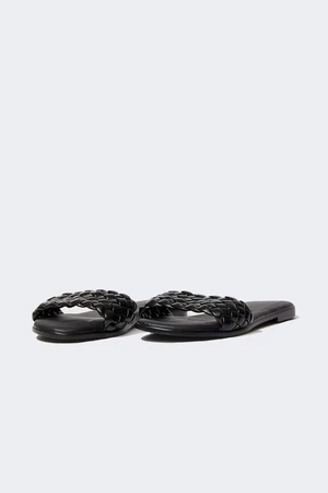 DEFACTO Woman Faux Leather Flat Sole Slipper