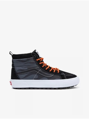 Mens Black-Grey Ankle Sneakers with Suede Details VANS UA - Men