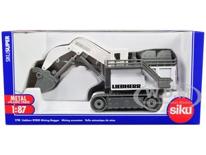 Liebherr R9800 Mining Excavator White and Gray 1/87 (HO) Diecast Model by Siku