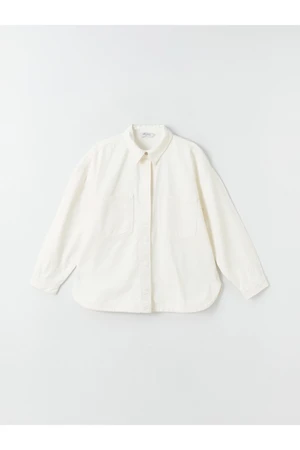 LC Waikiki Women's Shirt Collar Plain Jean Jacket