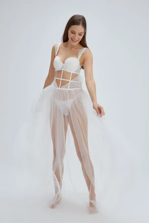 Dagi Dream Ecru Decollete Clip-on Push-up Nightgown.