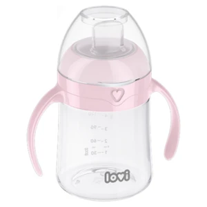 LOVI První hrneček s pítkem růžový 150 ml