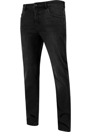 Stretch denim trousers black washed