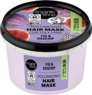 Organic Shop Objemová maska na mastné vlasy Fíky a šípek 250 ml