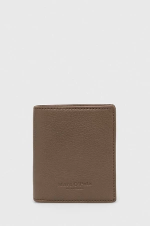 Kožená peňaženka Marc O'Polo pánsky, šedá farba