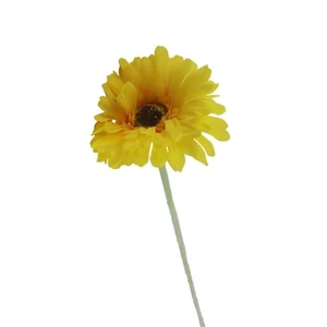 Gerbera řezaná umělá žlutá 56cm