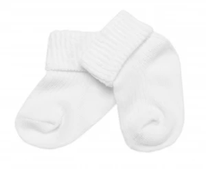 Kojenecké ponožky, Baby Nellys, bílé, vel. 62-68 (3-6m)