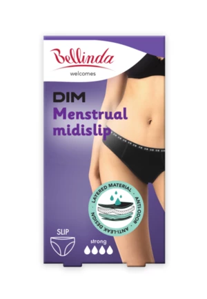 Čierne nočné aj denné menštruačné nohavičky Bellinda MENSTRUAL SLIP STRONG