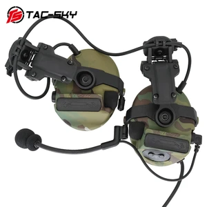 TS TAC-SKY Comtac iii Tactical Hunting Headphones Noise Cancelling Headphones MC Helmet ARC Track Stand Version