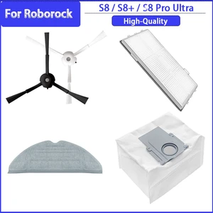 For Roborock S8 / S8+ /S8 Pro Ultra G20 Robot Vacuum Cleaner Replacement Spare Parts Accessories Side Brush Hepa Filter Dust Bag