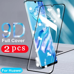 2Pcs 9D full cover for huawei P30 pro P30 lite tempered glass P30 phone screen protector protective film on the glass smartphone