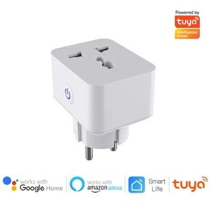 Wifi 15A Universal Smart Plug With Power Monitor Smart Home Wireless Socket Outlet Works With Alexa Google Home Tuya SmartLife