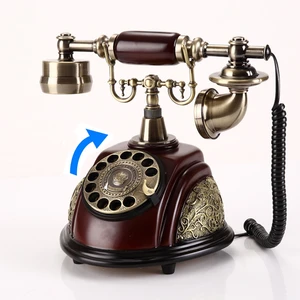Retro Landline Telephone Work worldwide Vintage Old Fashioned Fixed Telephone Europe resin metal Desk home office house