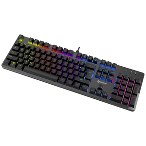 Denver GKK-330 DE USB herná klávesnica podsvietenie nórska, QWERTY čierna