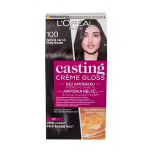 L´Oréal Paris Casting Creme Gloss 48 ml farba na vlasy pre ženy 100 Dark Black