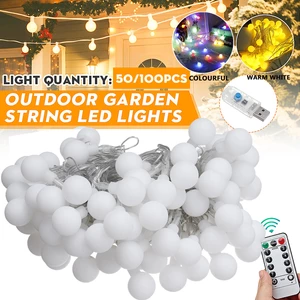 20/50/100LED Globe Bulb String Light USB Powered Outdoor Party Yard Room Decoration Fairy Lamp with Remote Control