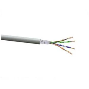 Ethernetový síťový kabel CAT 5e VOKA Kabelwerk 10258000, SF/FTP, 4 x 2 x 0.128 mm², šedá (RAL 7035), 100 m